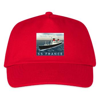 S.S. France auf See - Kinder Basecap - Rot - Vorne