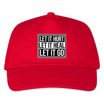 Let It Hurt Let It Heal Let It Go Inspirierend - Kinder Basecap - Rot - Vorne