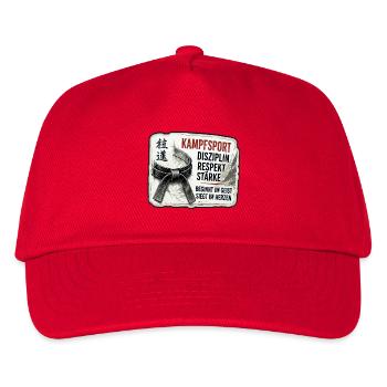 Kampfsport – Disziplin und Stärke - Kinder Basecap - Rot - Vorne