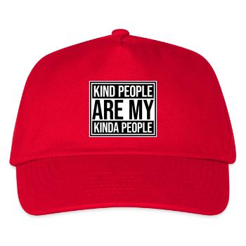 Kind People Are My Kinda People Friendliness - Kids’ Baseball Cap - red - Front