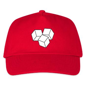 Isometric Cube Geometry - Kids’ Baseball Cap - red - Front