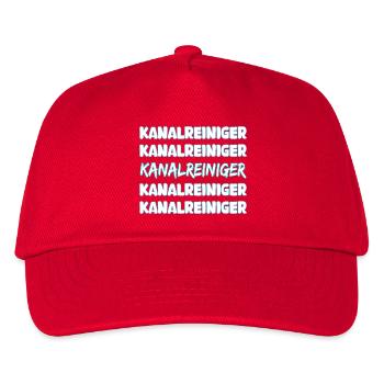 Beruf Kanalreiniger - Kinder Basecap - Rot - Vorne