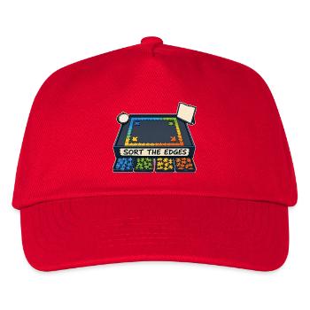 SORT THE EDGES - Kinder Basecap - Rot - Vorne
