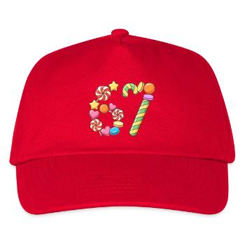 67 Candy Confetti Pop Art - Kids’ Baseball Cap - red - Front