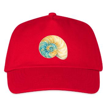 Water-coloured shell spiral - Kids’ Baseball Cap - red - Front
