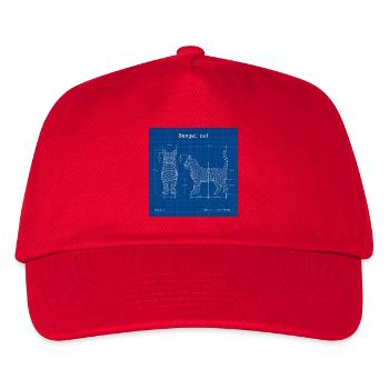 Technical Cats Illustration - Kids’ Baseball Cap - red - Front