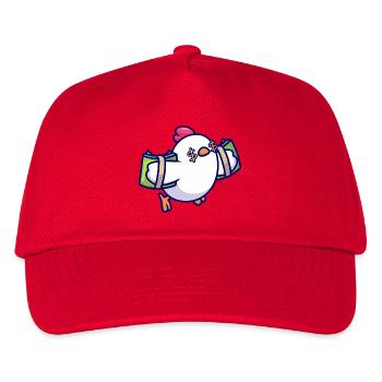 Cash Chick Mascot with Dollar Eyes - Kids’ Baseball Cap - red - Front