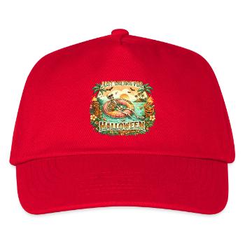 Waiting for Halloween Skeleton Hallloween Anticipation - Kids’ Baseball Cap - red - Front