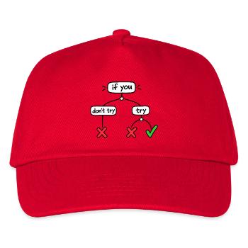 Humor lover, logical, decision-making, funny - Kids’ Baseball Cap - red - Front