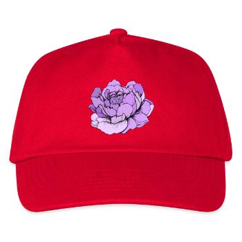 Purple Peony Line Art - Kids’ Baseball Cap - red - Front