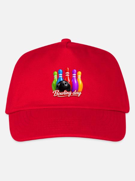Farbenfroher Bowlingtag - Kinder Basecap - Rot