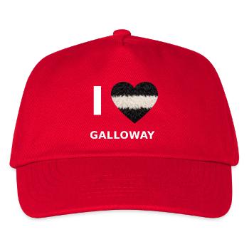 I Love Galloway – Herz für Galloway-Fans - Kinder Basecap - Rot - Vorne