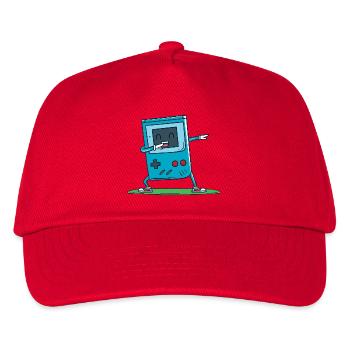 Blauer Gamecontroller - Kinder Basecap - Rot - Vorne
