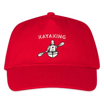 kajak paddeln paddling kanu paddel boot - Kinder Basecap - Rot - Vorne