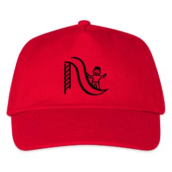Slide with child - Kids’ Baseball Cap - red - Front