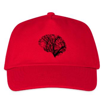 Gehirn Illustration - Kinder Basecap - Rot - Vorne