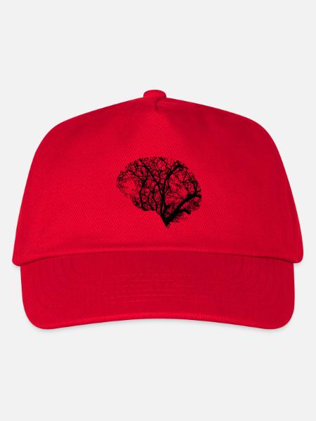 Gehirn Illustration - Kinder Basecap - Rot