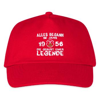Holz Legende 1956 - Kinder Basecap - Rot - Vorne