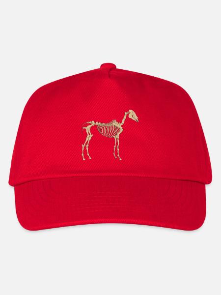 Paläolithisches Skelettpferd - Kinder Basecap - Rot