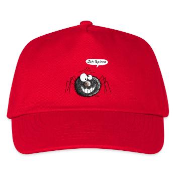 Ich Spinne - Smile - Spinnen - Schwarz - Lachen - Kinder Basecap - Rot - Vorne
