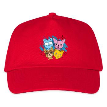 children - Kids’ Baseball Cap - red - Front