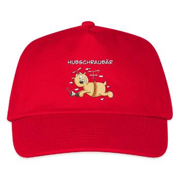 Hubschrauber Bär I Hubschraubär - Kinder Basecap - Rot - Vorne