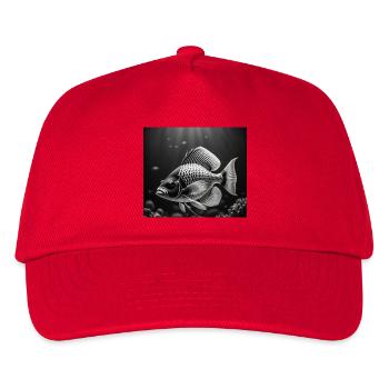Black fish - Kids’ Baseball Cap - red - Front