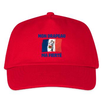 Français, drapeau Français, vive la France - Casquette de baseball Enfant - rouge - Devant