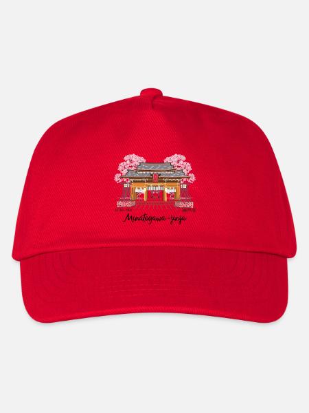 Kobe, Japan, Minatogawa-jinja, Kansai, Zeichnung - Kinder Basecap - Rot