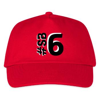 SB6-KARTON - Kinder Basecap - Rot - Vorne