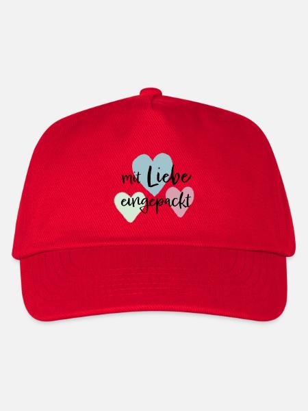 Mit liebe eingepackt - Kinder Basecap - Rot