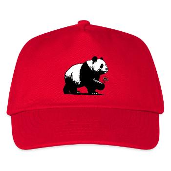Panda - Kinder Basecap - Rot - Vorne