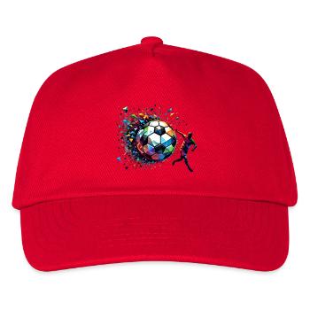 joueur de football dynamique jouant au football - Casquette de baseball Enfant - rouge - Devant