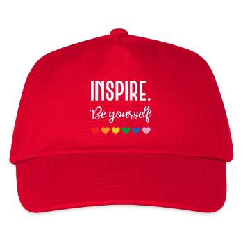 LGBT Pride Month - Inspirieren. Sei du selbst - Kinder Basecap - Rot - Vorne