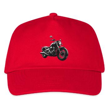 Motorrad - Kinder Basecap - Rot - Vorne