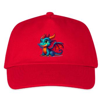 Drache - Kinder Basecap - Rot - Vorne
