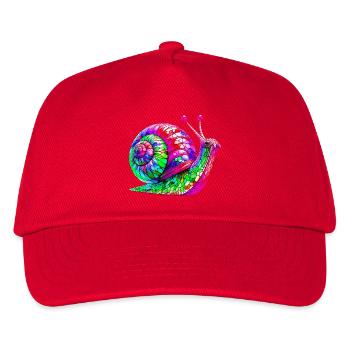 Schnecke - Kinder Basecap - Rot - Vorne