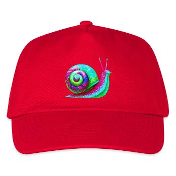 Schnecke - Kinder Basecap - Rot - Vorne
