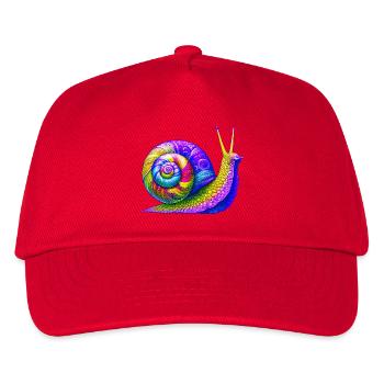 Schnecke - Kinder Basecap - Rot - Vorne