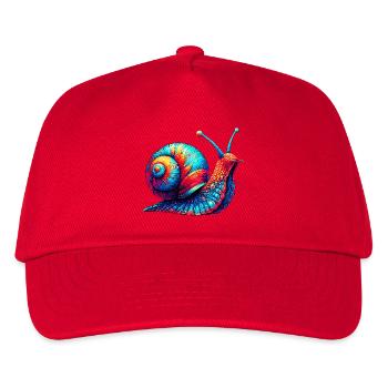 Schnecke - Kinder Basecap - Rot - Vorne