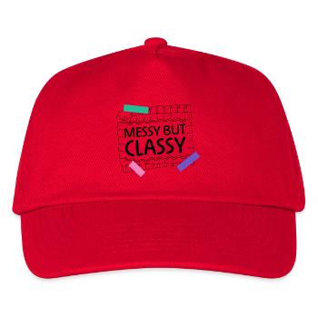 Messy but Classy – Parent Lifestyle Statement - Kids’ Baseball Cap - red - Front