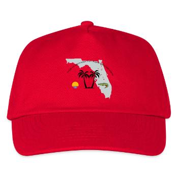 Florida Travel Map with Symbols - Kids’ Baseball Cap - red - Front