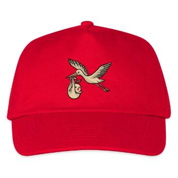 Storch & Baby - Kinder Basecap - Rot - Vorne