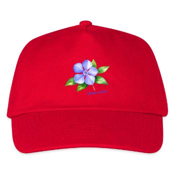 Vinca Minor - Watercolor botanical illustration - Kids’ Baseball Cap - red - Front
