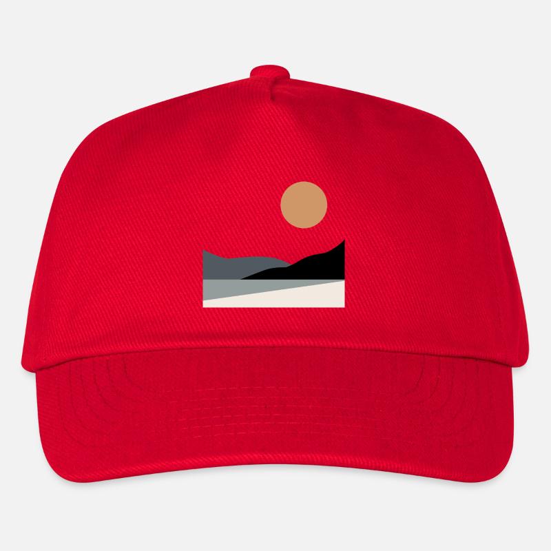 Abstrakte Landschaft - Kinder Basecap - Rot