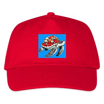 turtle - Kids’ Baseball Cap - red - Front