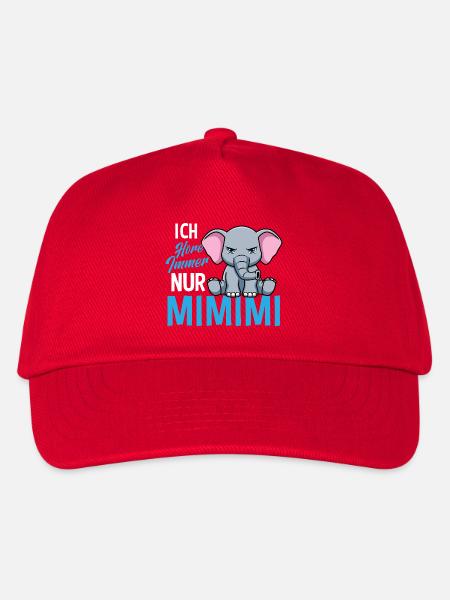 Ich Höre Immer Nur Ein Mimimi Elefant - Kinder Basecap - Rot