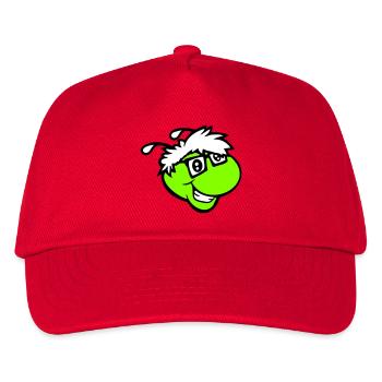 Nerd Caterpillar Intelligent Geek Worm Horn-rimmed Glasses Smart - Kids’ Baseball Cap - red - Front