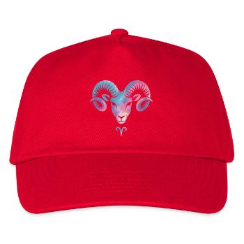 Widder Sternzeichen Symbol Aries Horoskop Widder - Kinder Basecap - Rot - Vorne