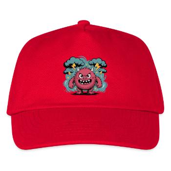 Fierce Storm Monster Illustration - Kids’ Baseball Cap - red - Front